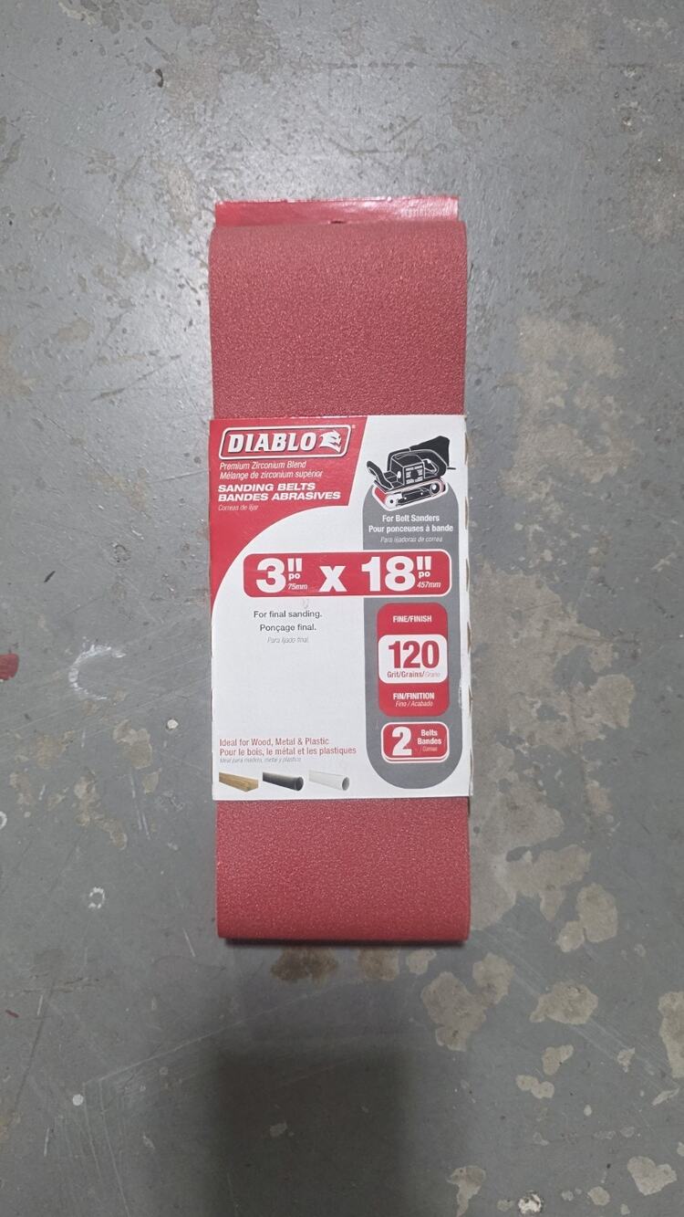 NEW DIABLO Sanding Belts 3"x18" 120 Grit For Final Sanding